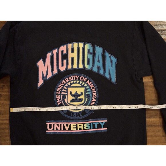 Vintage Tultex University of Michigan Sweatshirt Medium 90s USA Made RARE - Picture 9 of 11